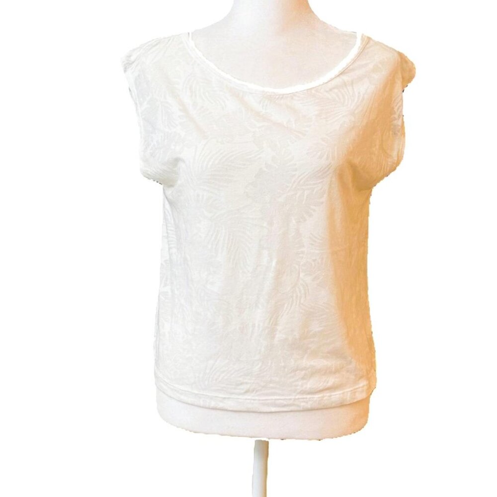 Zella Burnout Keyhole Tie Back Top size M